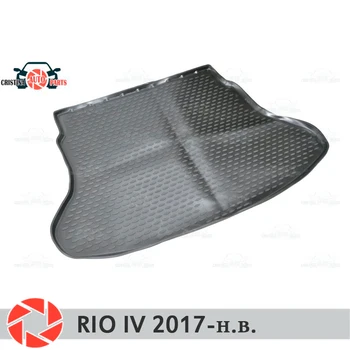 

Trunk mat for Kia Rio IV Sedan 2017- trunk mat floor rugs non slip polyurethane dirt protection interior trunk car styling