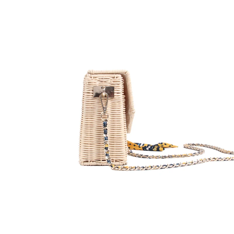 Women Ribbon Straw Bag Female Summer Rattan Handbag INS Popular Lady Casual Clutch Bag Travel Handmade Knitted Crossbody SS3135 (8)