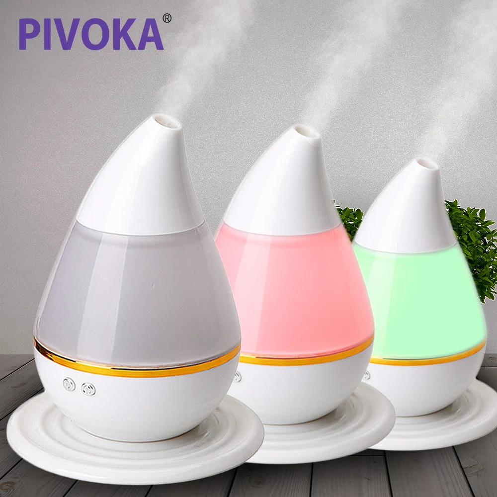 

PIVOKA Air Humidifier Diffuseur Huile Essentiel Oil Aroma Humidificador 7 Color Change LED Night Light for Home and Office XSD
