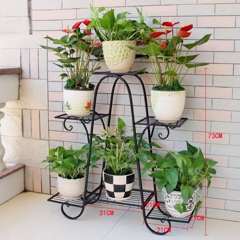Varanda Planten Rek Decoration Terrasse Rack Metal Raflar Balcony Balcon Flower Balkon Plant Shelf