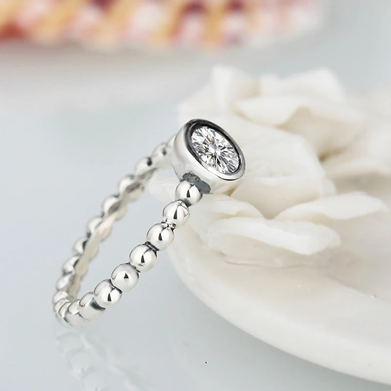 

New Pave Setting Zircon Women Sliver Rings For Woman Widding Compatible Brand Ring Jewelry Gift Accessories