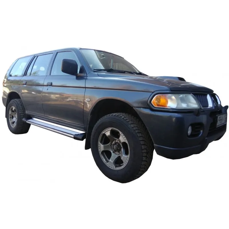 Боковые пороги (подножки) для Mitsubishi Pajero Sport (1996 2004) залив ISKATEL MitPS|Буксиры и