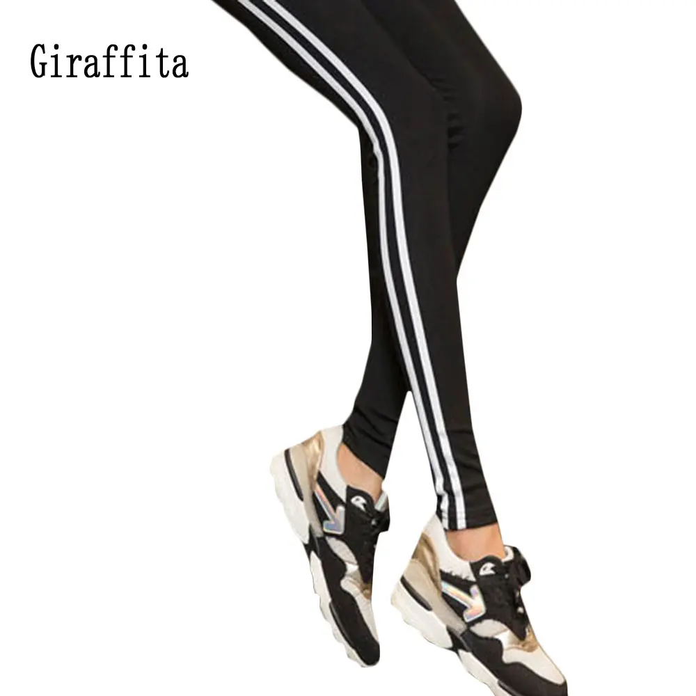 Giraffita женские брюки с эластичной резинкой на талии спортивные обтягивающие