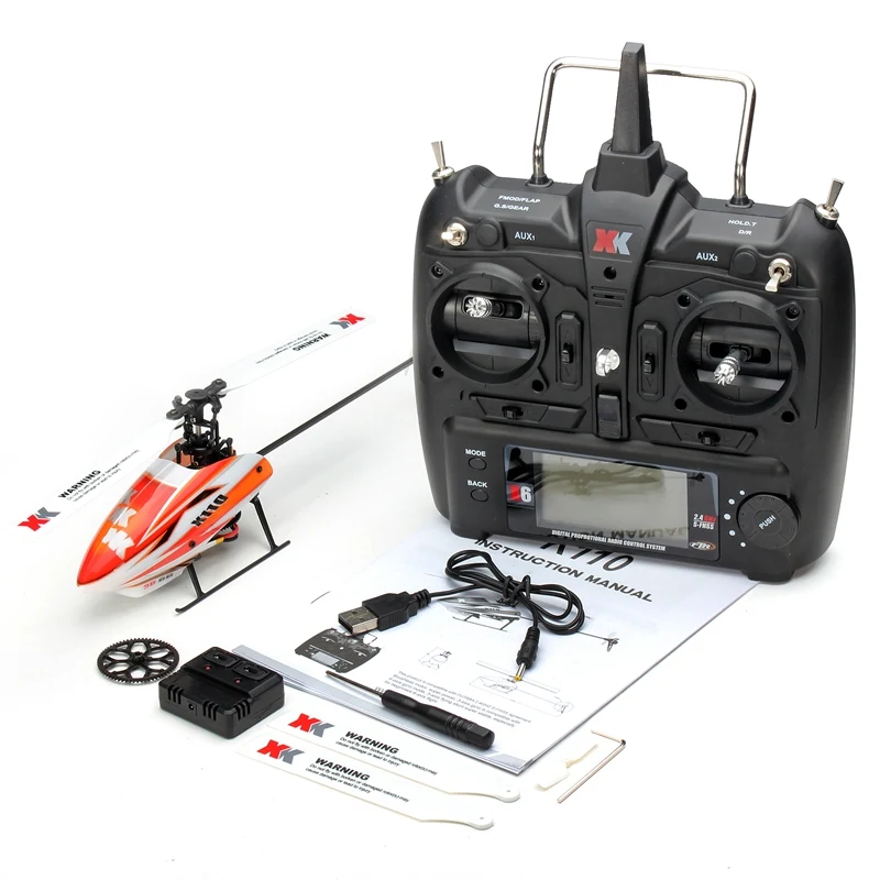 xk k110 blast 6ch brushless 3d6g system rc helicopter bnf