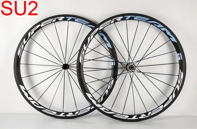 Cheap 700C Road Bike Carbon Wheels 38mm Clincher Tubular Basalt Brake carbon Bicycle Wheelset racing bike carbon fiber wheels 4