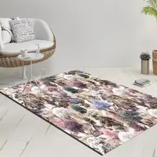 Else Nordec черно-белый ikat скандинавский геометрический 3d принт Противоскользящий килим моющийся декоративный килим Площадь Ковер богемный ковер