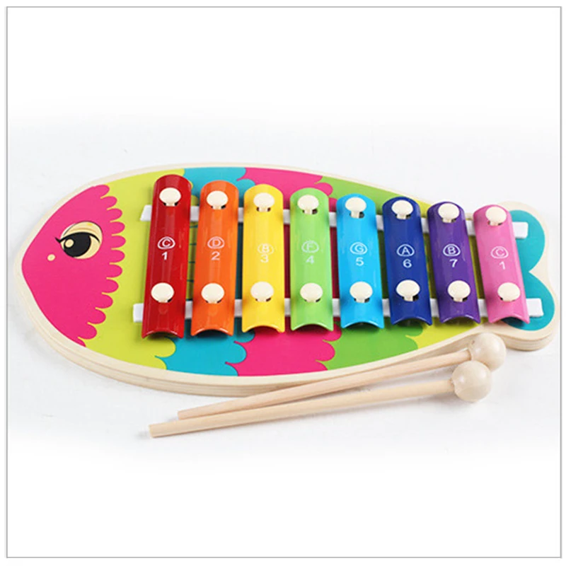 Orff Children Toys Kindergarten Game 8 Notes Wooden Xylophone Early
