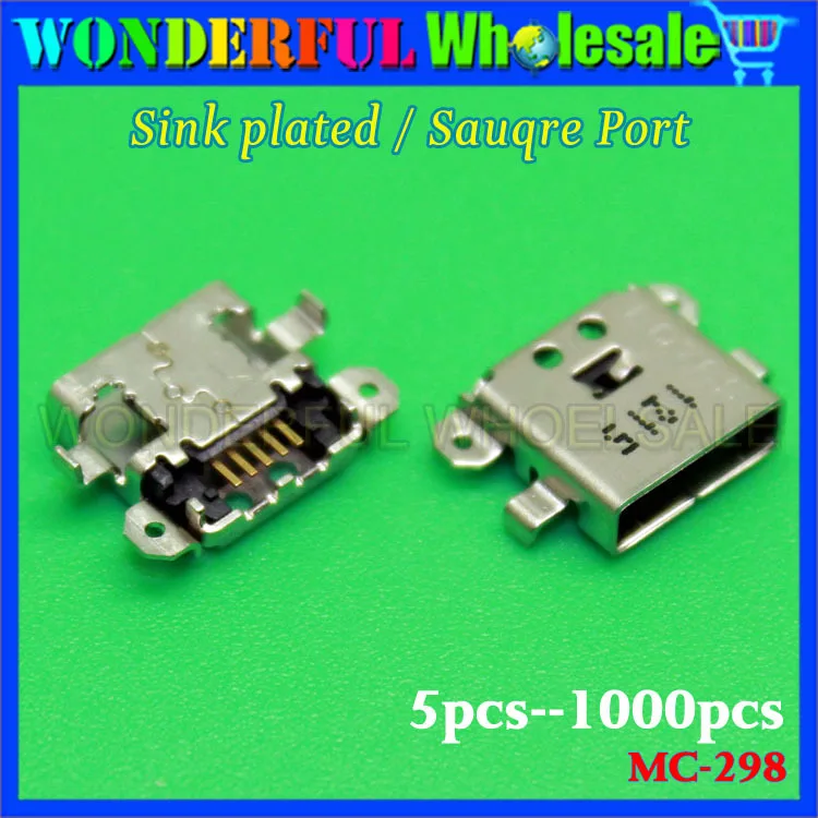 

New Tablet Pad Mid Cellphone Micro USB Jack Charging Socket Sink plated Square Port Charging Port Dock Socket Connector