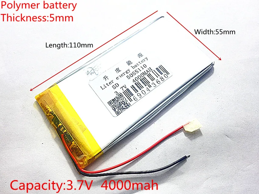 3 7 V литий-полимерный аккумулятор 4000 mah lare-емкость PDA планшетный ПК MID 5055110 |