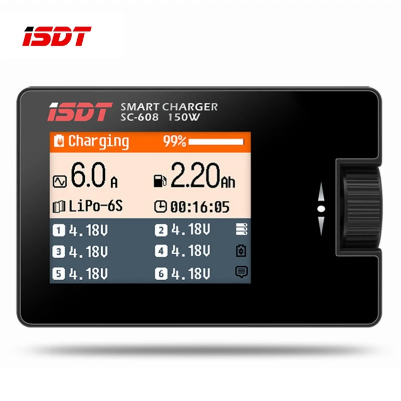 

Original ISDT SC-608 150W 8A MINI Smart LCD Lipo Battery Balance Charger For RC Lipo Battery Charging Spare Part Accessories