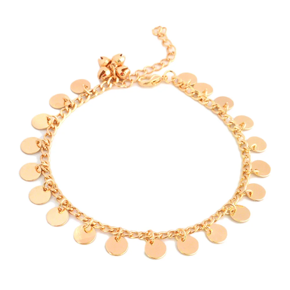New Bohemian Ancient Charm Tassel Spiral Pendant National Wind Punk Retro Sweet Handmade Anklet For Women