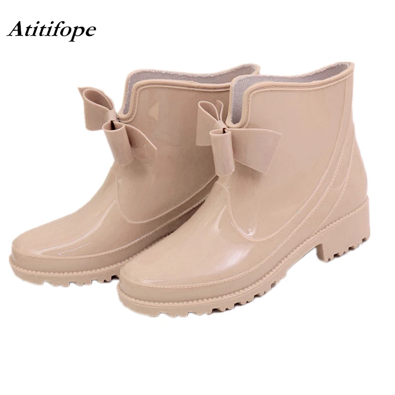 cute ankle rain boots