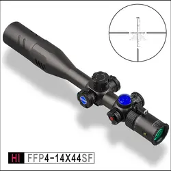 Discovery HI 4-14X44 SF FFP Range Finder тактическая стрельба Охота riflescope первый фокусный прицел с расширенным солнцезащитным козырьком