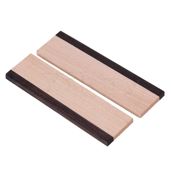 

Yibuy 2 x Maple Wood and Ebony Spider Bridge Blank Saddle for Dobro Guitar