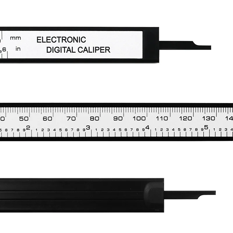 Электронный пластиковый штангенциркуль Водонепроницаемый IP54 0-150mm 6 дюймов ЖК-дисплей Цифровой штангенциркуль датчик