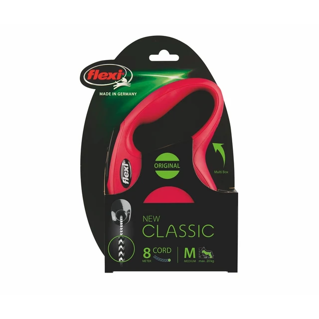 Поводок-рулетка для собак Flexi New Classic M (до 25 кг, 5 метров, Лента)