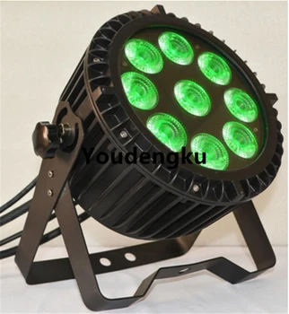 

6 in1 slim par led dmx 9*18w rgbwa uv par 64 waterproof ip 65 led stage lighting led par can