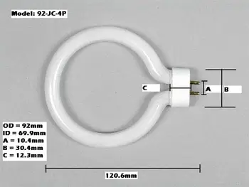 

92BDL FLUORESCENT RING BULB LED Light Lamp Illuminator F Bar Light/ Industry Stereo Microscope Digital Camera Magnifier