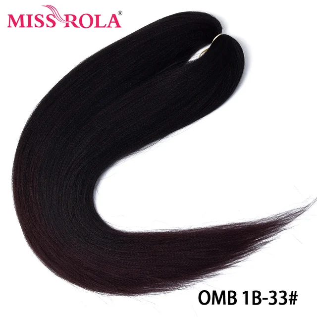 Miss Rola Synthetic Wholesale Bulk 5 Pieces 24 Inch 100g Stretched Jumbo Braiding Hair Kanekalon Pink Twist Braid Hair Extension T1B/33
