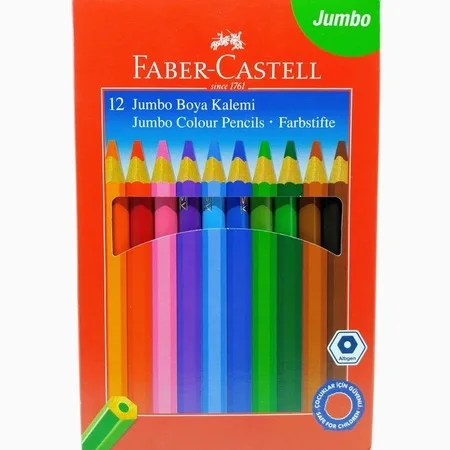 Оригинальный Faber Castell Цветной карандаш Jumbo 12 цвета в ассортименте картонной