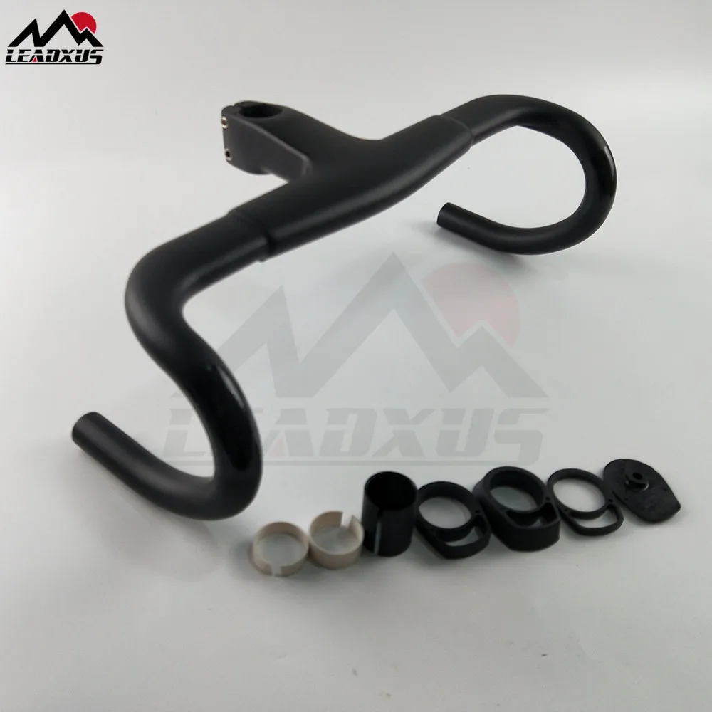 

LEADXUS Full Carbon Fiber Integrated Handlebar Road Bicycle Drop Handlebar 28.6/31.8mm Bike Carbon Handlebar 39/40/41/42/43cm
