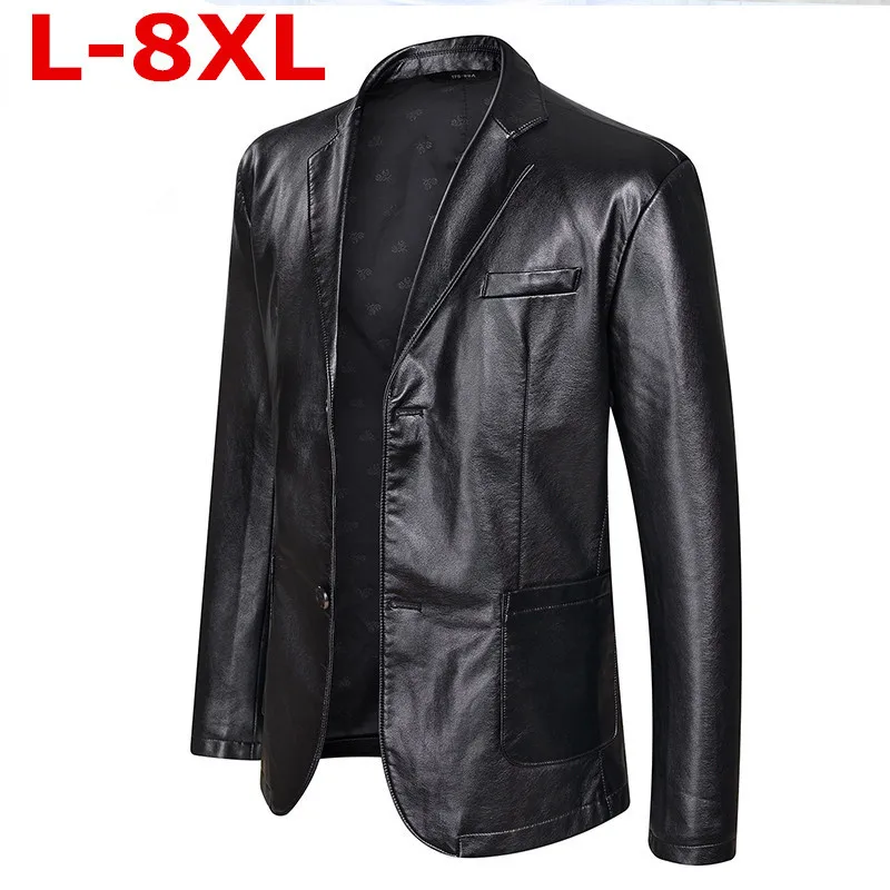 plus size 8XL 7XL New high quality Arrival Leather Jackets Men's Jacket Outwear Men's Coats Spring Autumn P U Jacket Coat plus size 8XL 7XL New high quality Arrival Leather Jackets Men's Jacket Outwear Men's Coats Spring Autumn P U Jacket Coat