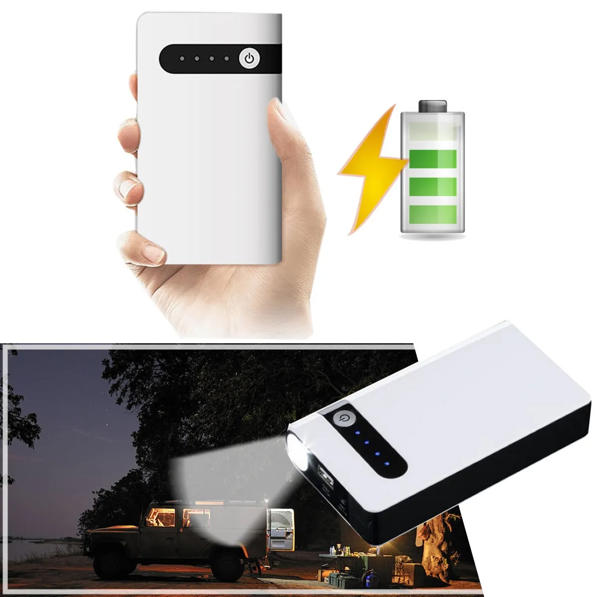 

Emergency 12V Car Battery Jump Starter Booster 20000mAh Power Bank 400A Current Multi-function Car Jump Starter