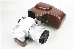 PU кожаный чехол для камеры Сумка для Canon EOS 200D 200DII 18-55 мм сумка для камеры - Цвет: Шоколад