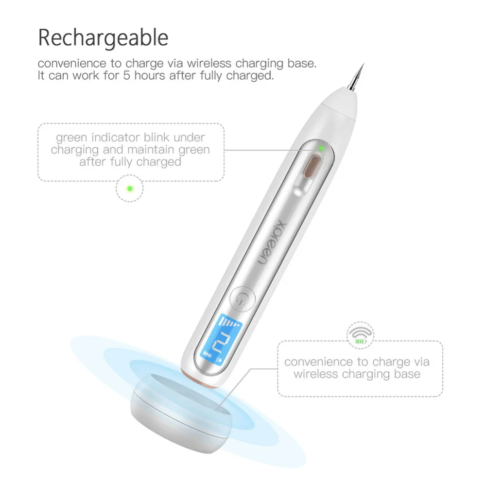 Destone facare X1 плазменной ручка Красота точка моль удаления Беспроводной заряжающийся спот-осветитель IPL с ЖК-дисплей ручка плазменной 6