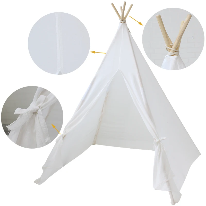 Детская палатка портативная складная палатка-Типи игровой домик для детей мягкий дышащий материал Принцесса замок детская каюта Прорезыватель