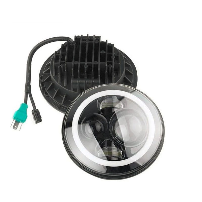 2 шт Ангельские глазки для авто Wrangler JK H4 LED headlight ДХО дневные ходовые огни