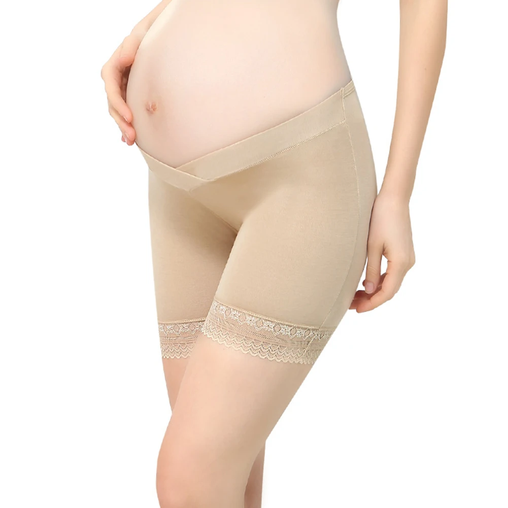 Женское сексуальное нижнее белье с перекрестной талией для беременных - Цвет: Nude