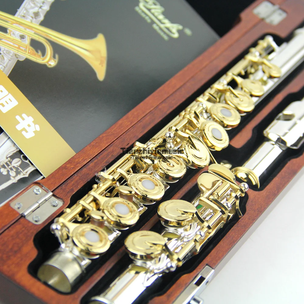 1PCS Flute 16 Holes Silver Closed Beautiful Shape+E Keysilver fluteflute silvere flute