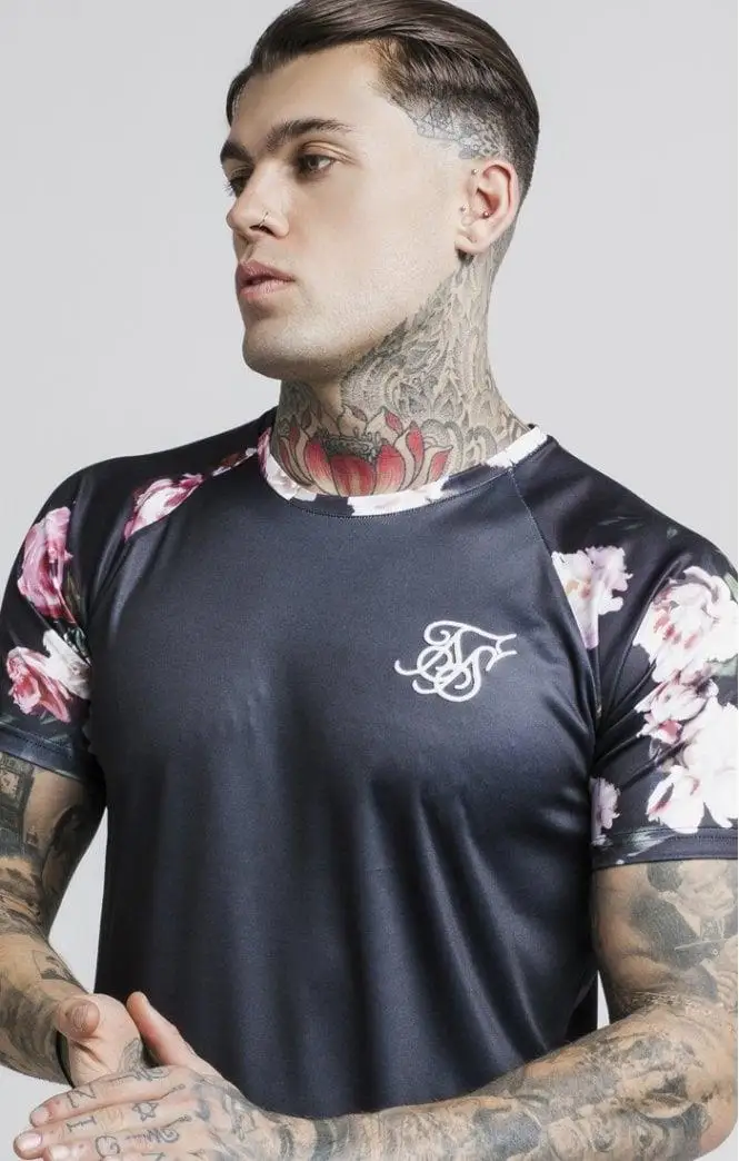 

SikSilk Oil Paint S/S Raglan Taped Tee – Black