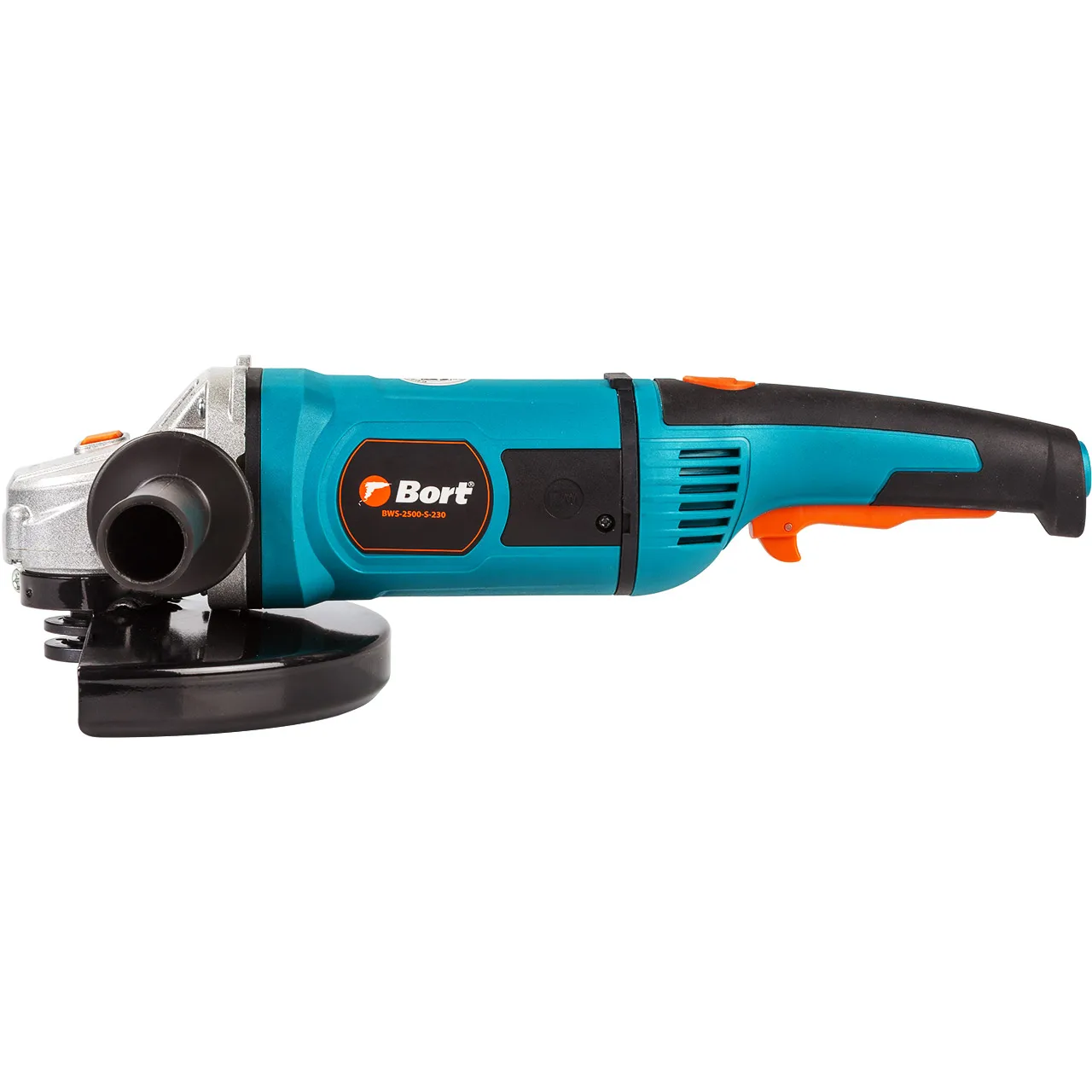 Машина шлифовальная угловая Bort BWS-2500-S-230 (Мощность 2400 Вт, диск 230 мм, плавный пуск, поворотная рукоятка)