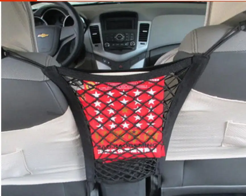 

Strong Elastic Car Mesh Net Bag Between Car Organizer Seat Back Storage Bag Luggage Holder Pocket