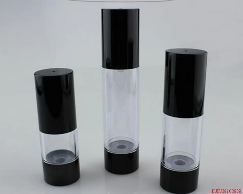 Garrafa de Óleo de Essência Lote Mlclassic Vácuo Preto Bomba Airless Cosméticos Embalagem Loção Garrafa Reutilizável 881 100 Pçs - 50 2 Essência embalagem Loção Garrafa Reutilizável 881