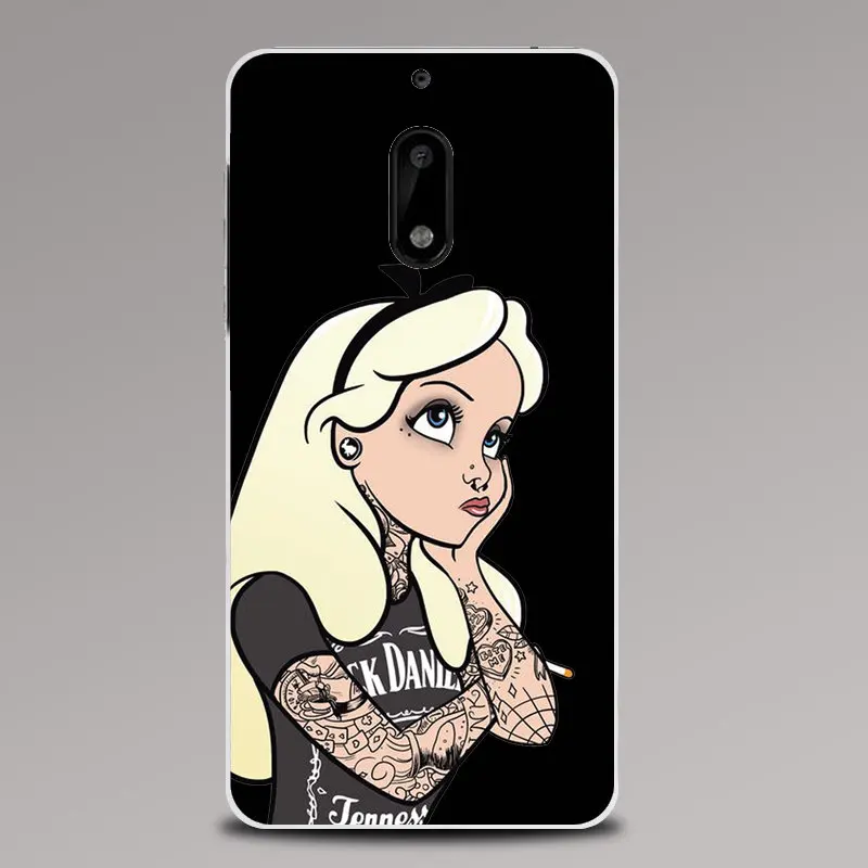 Cellphone Case For Nokia 6 Cover For Nokia6 Shell Silicone Cute Cartoon Painting Luxury TPU Soft For Nokia 6 Case