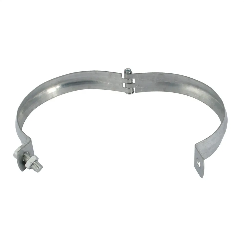 Uxcell 1Pcs Iron Zinc Plated Hose Clamp Silver Tone For 110mm Outer Dia