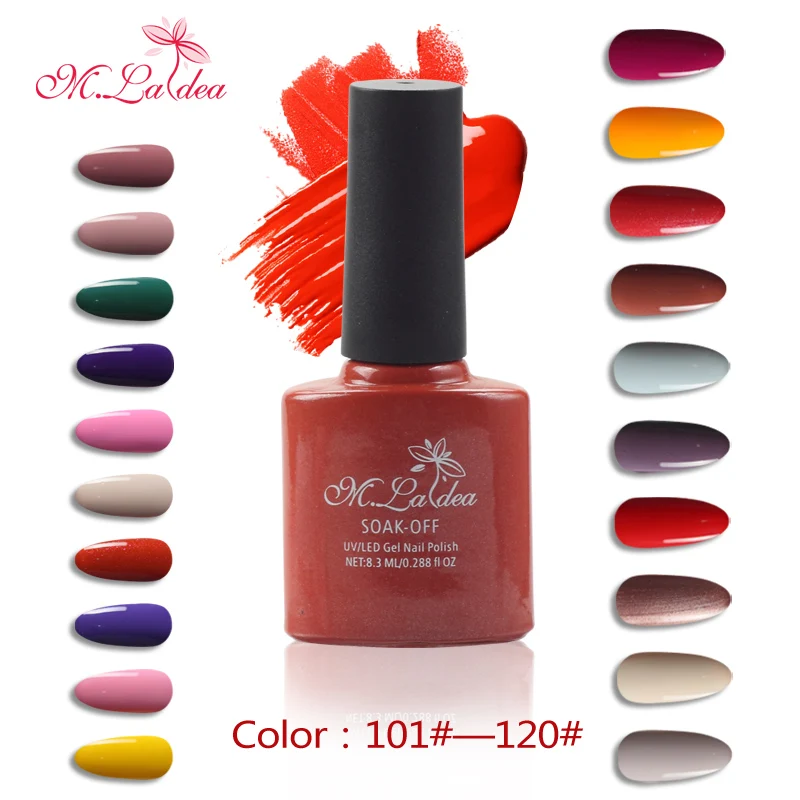 

M.Ladea Gel Varnish Nail Art DIY Design 140 Colors Soak Off UV Nail Gel Polish 8.3ML Professional Long Lasting Gel Nail Polish