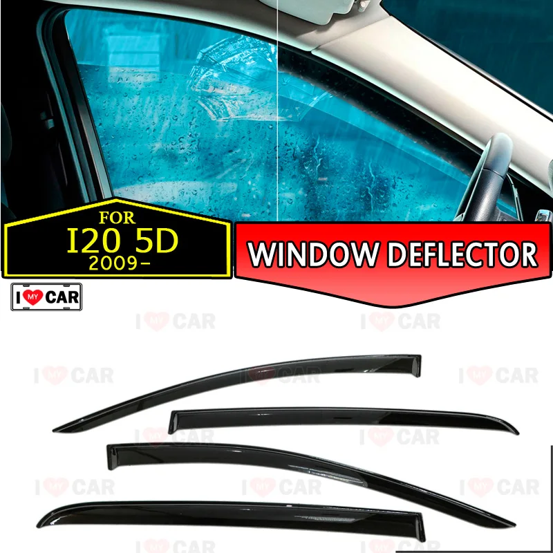 Оконный дефлектор для Hyundai I20 5D 2009-2012 автомобильный оконный ветрозащитный козырек