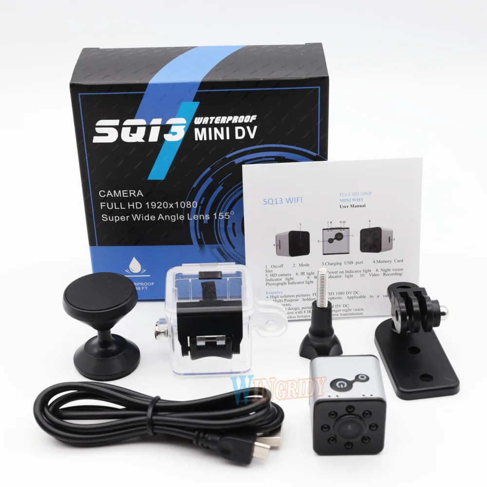 SQ23 SQ13 оригинальная мини камера WiFi камера Full HD 1080P Спорт DV рекордер 155 ночное видение маленькая Экшн камера видеокамера DVR SQ 11