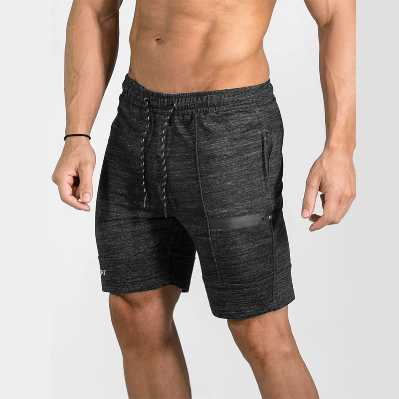 Новые модные мужские спортивные шорты, брюки, хлопковые спортивные штаны для бодибилдинга, фитнеса, шорты для бега, повседневные спортивные мужские шорты