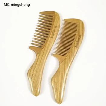 

MC Brand Pure Handmade Wedding Columns Gift Green Sandalwood Wooden Comb Betangling Hair Combs Brush Hairbrush Craft Tarak