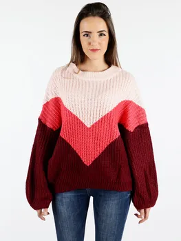 

With color block Sweater