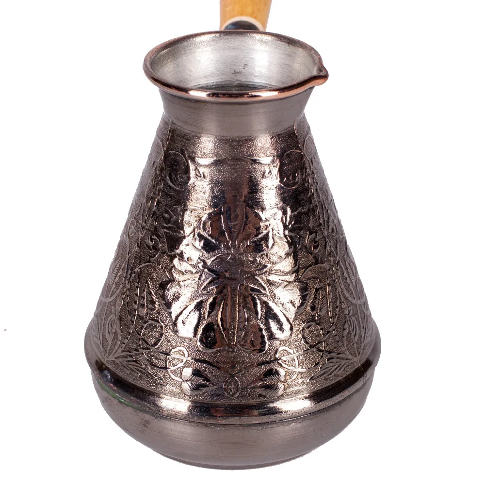 ТУРКА ДЛЯ КОФЕ медная с деревянной резной ручкой 380мл|coffee pot|flower flowergift gifts |