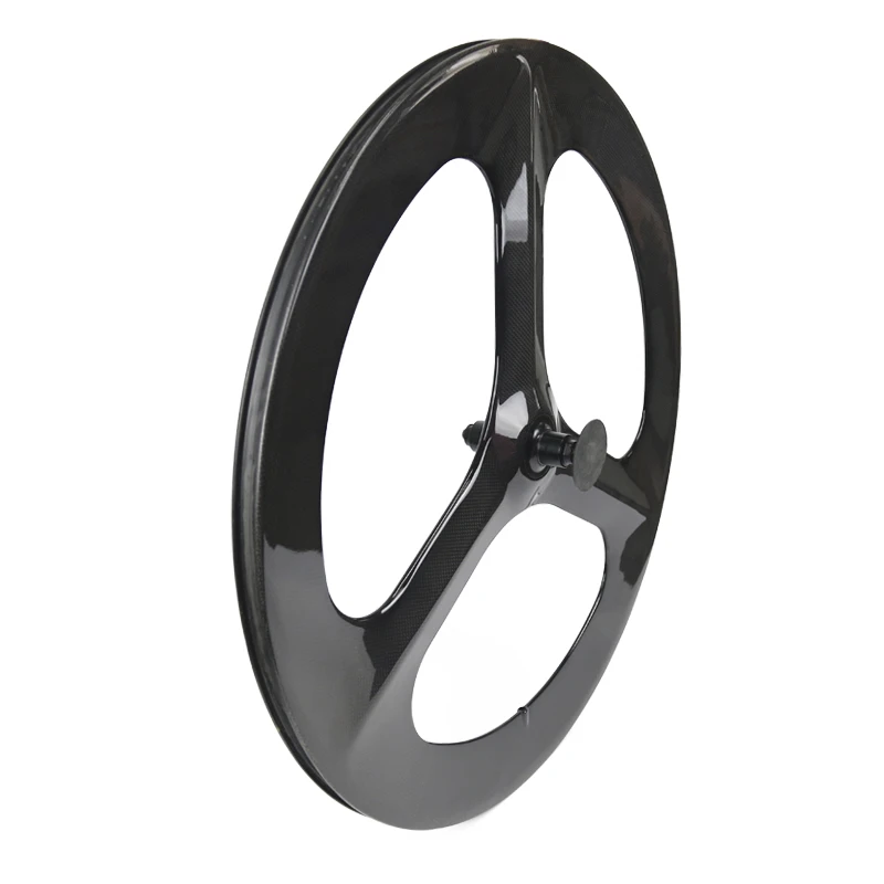 

super light carbon track spoke whee, high stiffness 3 spoke 700c race bike rims three spokes full carbon road bike rims