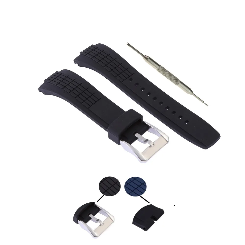 Силиконовый резиновый ремешок для часов MDNEN 26 мм подходит Seiko Velatura SNAA93P2 SPC007P1 +