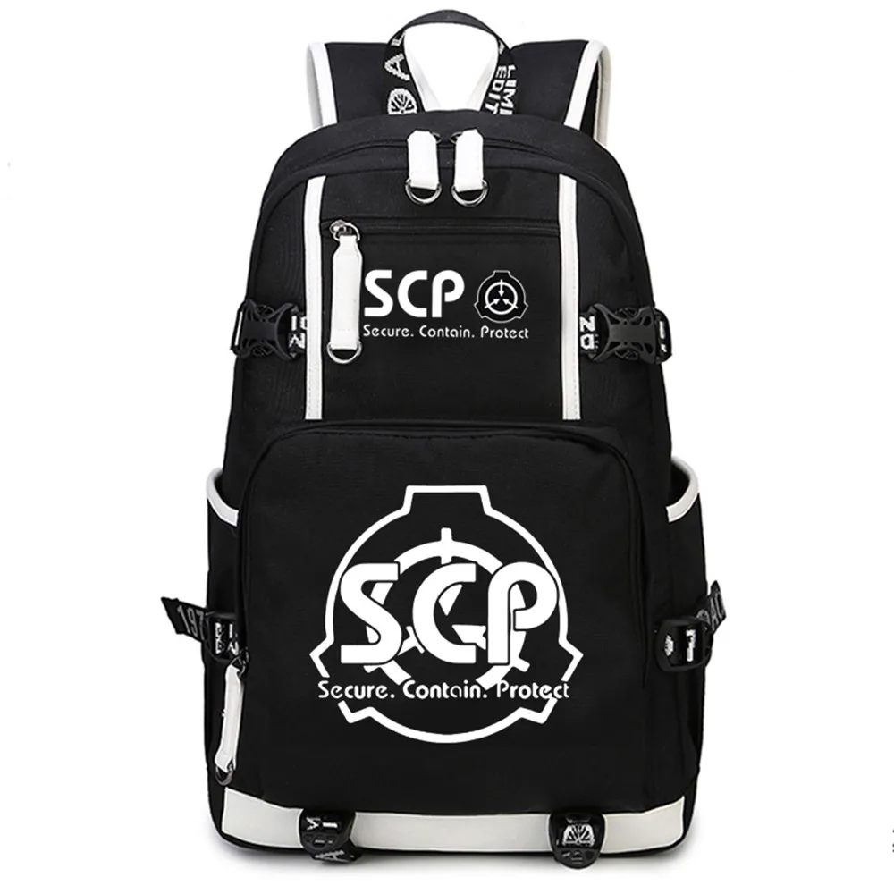 

SCP Shoulders Backpack Special Containment Procedures Foundation Oxford In Black Backpack Secure Contain Protect