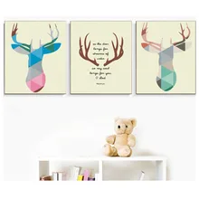 Современные настенные художественные холщовые Галстуки олень DIY живопись по номерам живопись уникальный подарок для домашнего декора 40x50CMx3pcs